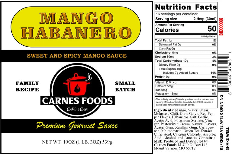 Mango Habanero 19oz Squeeze Bottle
