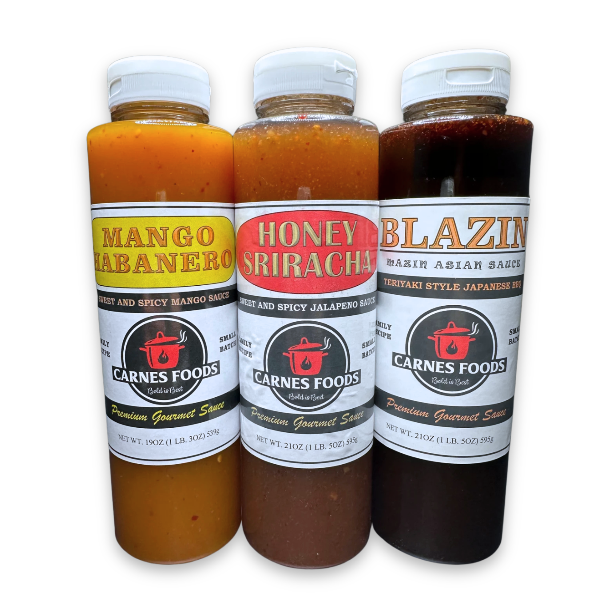 Sweet Heat Bundle Mango Habanero, Honey Sriracha, Blazin 3 Sauces