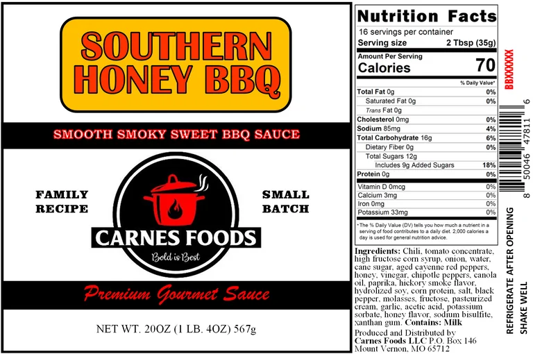 Southern Honey BBQ 20oz Squeeze Bottle