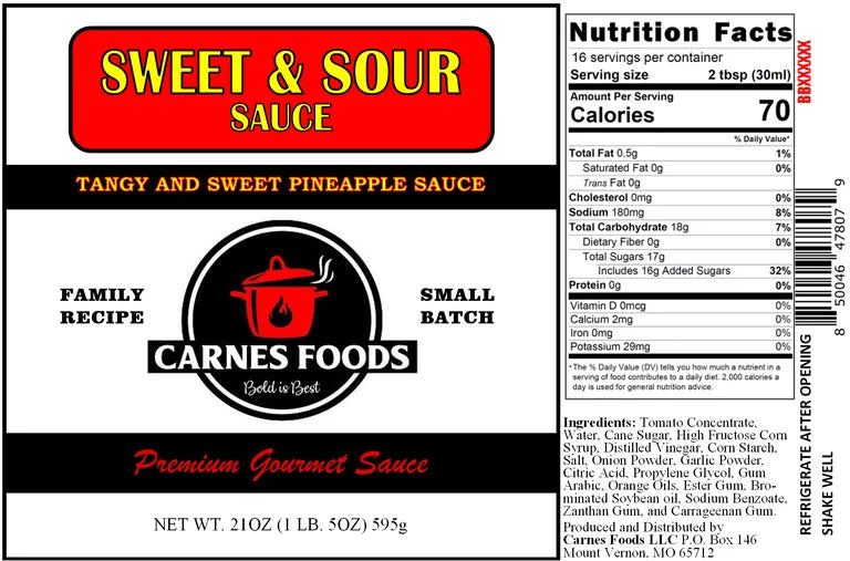Sweet & Sour Sauce 20oz Squeeze Bottle